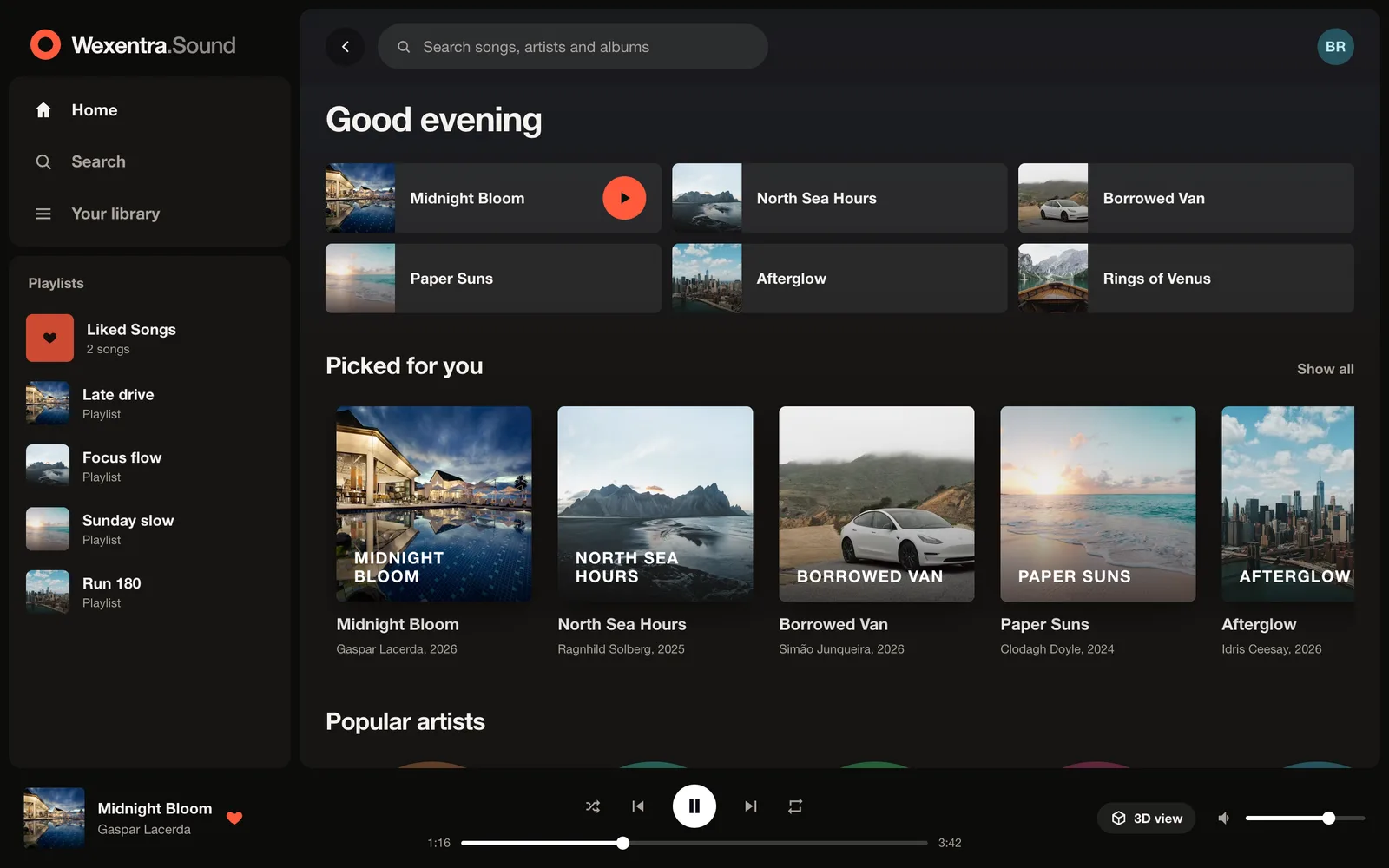Wexentra.Sound, Music streaming